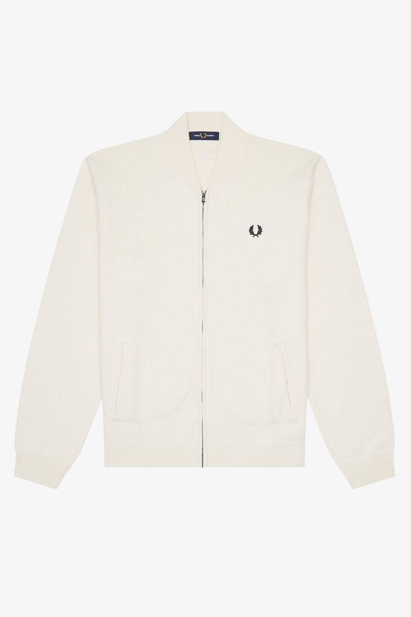 White Fred Perry K3802 Men's Knitwear | PH 1307OKIR